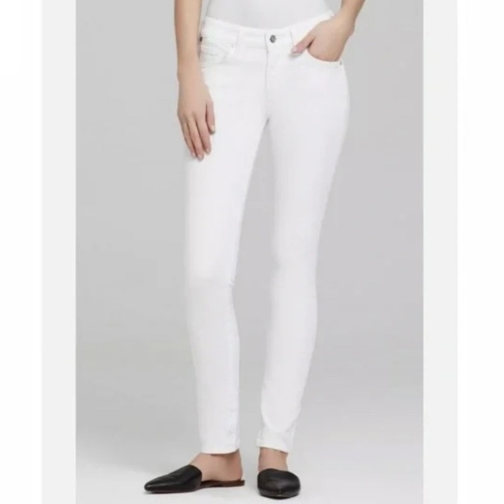 Citizens Of Humanity Arielle Mid Rise Slim White Cigarette Leg Jeans